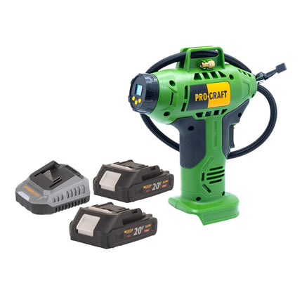 Procraft LK20 Akku Kompressor 20 V 11 bar 2x Akku 2 0 Ah Ladegeraet 0 - toolbrothers