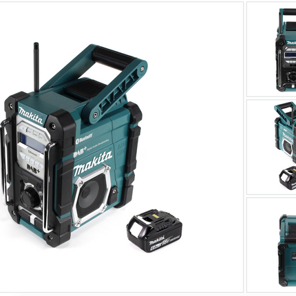Makita DMR 112 G1 Akku Baustellen Radio 7 2 18V Bluetooth DAB 1x 6 0Ah Akku ohne Ladegeraet 0 - toolbrothers