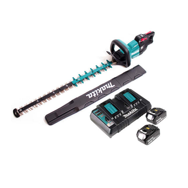 Makita DUH 751 PTE cordless hedge trimmer 18V 75 cm brushless + 2x battery 5.0Ah + double charger