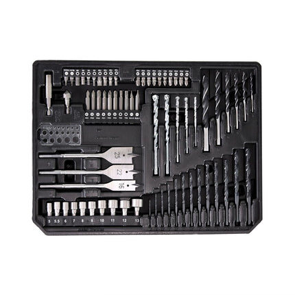 Taladro atornillador inalámbrico Makita DDF 451 STX4 18 V 80 Nm + 1x batería 5,0 Ah + cargador + 70 piezas. Juego de brocas + estuche
