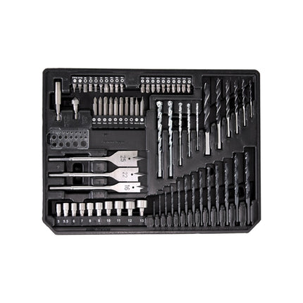 Makita DHP 453 SGX4 Akku Schlagbohrschrauber 18V 42Nm + 1x Akku 6,0Ah + Ladegerät + 70tlg. Bit Bohrer Set + Koffer