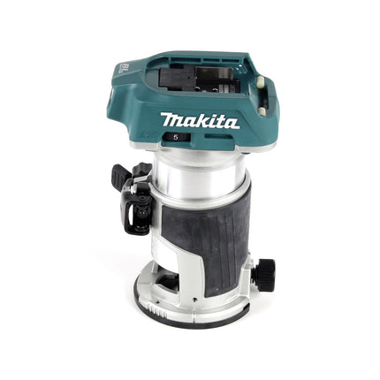 Akumulatorowa frezarka wielofunkcyjna Makita DRT 50 Z 18V Brushless Solo + adapter szyny prowadzącej + szyna prowadząca 1000mm - bez akumulatora, bez ładowarki