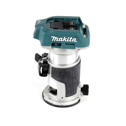 Akumulatorowa frezarka wielofunkcyjna Makita DRT 50 SF 18V bezszczotkowa + 2x akumulator 3.0Ah + ładowarka + adapter szyny prowadzącej + szyna prowadząca 1000mm
