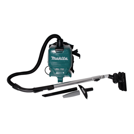 Makita DVC 261 ZX15 Akku Rucksackstaubsauger 36V (2x 18V) 2L Brushless + 10x Filtersack  - ohne Akku, ohne Ladegerät