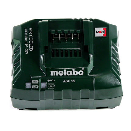 Metabo set básico 3x batería Li-Power 18 V 4,0 Ah CAS Li-Ion (3x 625591000) + cargador ASC 55 (627044000)