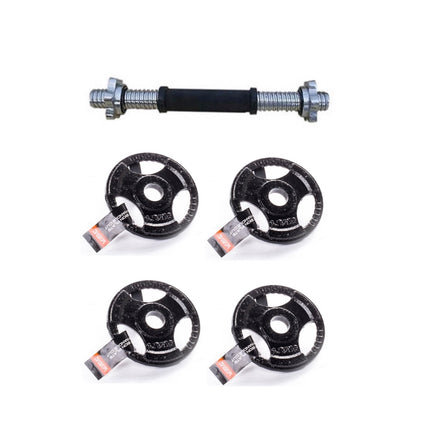 Kurzhantelstangen Set 35 cm 2,5 kg + 4x Hantelscheiben Guss Eisen 1,25 kg