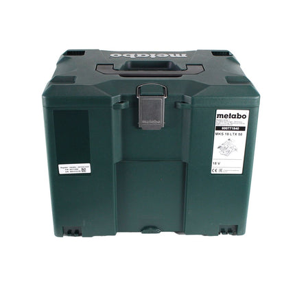 Sierra circular para metal a batería Metabo MKS 18 LTX 58 18V 165 mm (600771840) + 2x batería 5,5Ah + cargador + MetaLoc