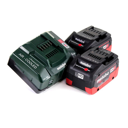Sierra circular para metal a batería Metabo MKS 18 LTX 58 18V 165 mm (600771840) + 2x batería 5,5Ah + cargador + MetaLoc