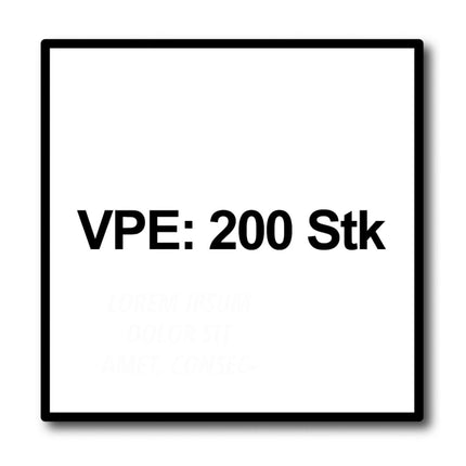 Meisterling Vis de terrasse 5x50 mm - 200 pièces (010010000011) CUT point 90 ° tête fraisée à tête fraisée avec Torx 2/3 gros filetage VA acier inoxydable