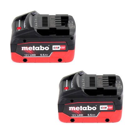 Metabo Power 160-5 18 LTX BL OF cordless compressor 18 V 8.0 bar brushless + 2x LiHD battery pack 5.5 Ah + charger