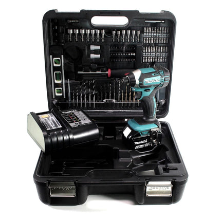 Makita DTD 152 STTK Akku Schlagschrauber 18 V 165 Nm + 1x Akku 5,0 Ah + Ladegerät + 101 tlg. Zubehörset + Koffer