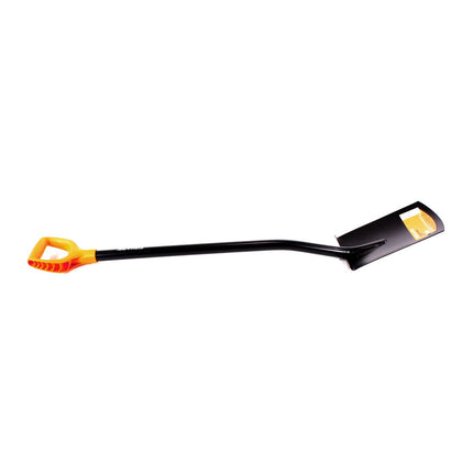 Fiskars ErgoComfort Solid Gärtnerspaten Gartenspaten rund ( 131403 ) ergonomischer Stiel mit Trittfläche