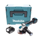 Makita DGA 519 F1J Cordless angle grinder 18 V 125 mm Brushless X-Lock + 1x rechargeable battery 3.0 Ah + Makpac - without charger