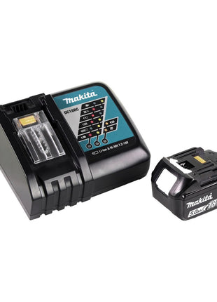 Makita DGA 519 RT1J Cordless angle grinder 18 V 125 mm Brushless X-Lock + 1x rechargeable battery 5.0 Ah + charger + Makpac