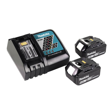 Makita DGA 519 RG Akku Winkelschleifer 18 V 125 mm Brushless X-Lock + 2x Akku 6,0 Ah + Ladegerät