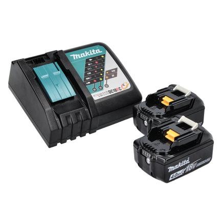 Makita DKP 181 RM cordless planer 82 mm 18 V brushless + 2x rechargeable battery 4.0 Ah + charger