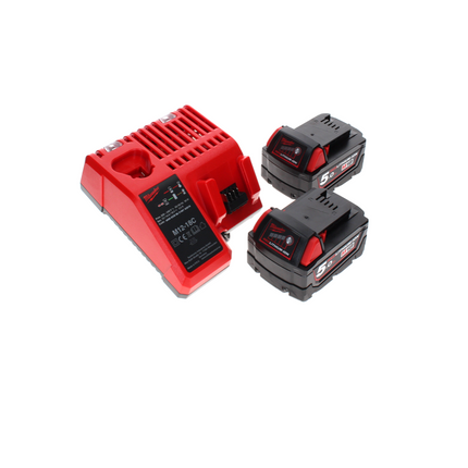 Motosierra a batería Milwaukee M18 FCHSC-502C 18 V 30 cm sin escobillas + 2x baterías 5,0 Ah + cargador