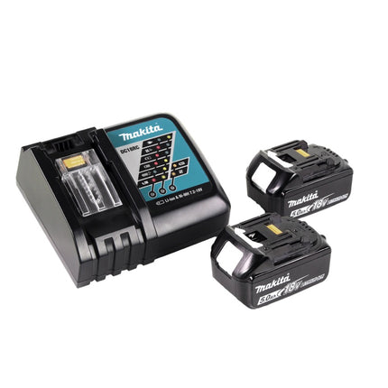 Makita DUM 604 RT Akku Grasschere 18 V + Griffverlängerung mit Rolle + 2x Akku 5,0 Ah + Ladegerät