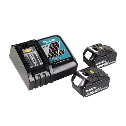 Makita DTW 300 RT cordless impact wrench 18 V 330 Nm 1/2" brushless + 2x rechargeable battery 5.0 Ah + charger