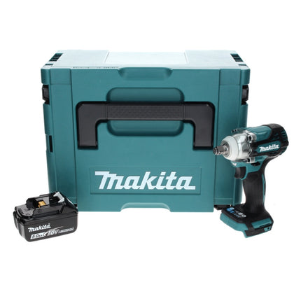 Llave de impacto sin cable Makita DTW 300 T1J 18 V 330 Nm 1/2" sin escobillas + 1x batería recargable 5,0 Ah + Makpac - sin cargador
