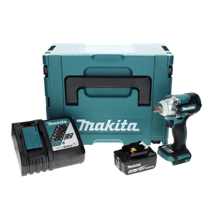 Llave de impacto sin cable Makita DTW 300 RT1J 18 V 330 Nm 1/2" sin escobillas + 1x batería recargable 5,0 Ah + cargador + Makpac