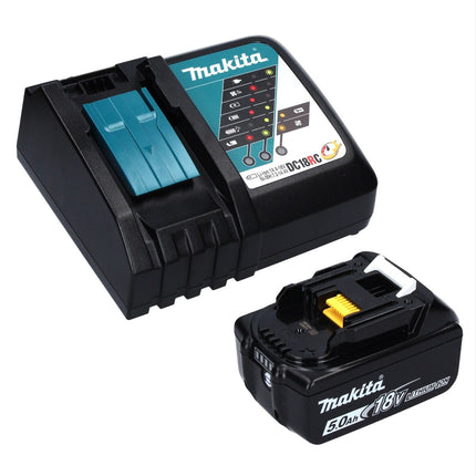 Makita DUM 604 RT1XJ Akku Grasschere 18 V mit Gras- und Strauchscherblatt + 1x Akku 5,0 Ah + Ladegerät + Makpac