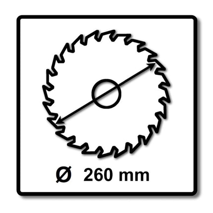 Makita CMSXF26080G SPECIALIZED EFFICUT Lame de scie 260 x 30 x 1,65 mm - 60 dents, pour bois - 2 pcs. (2x B-67284)