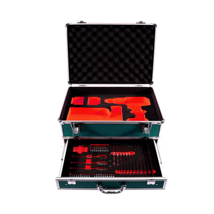 Makita DDF 484 SGTX taladro atornillador inalámbrico 18 V 54 Nm sin escobillas + 2 baterías 6,0 Ah + cargador + juego de brocas de 70 piezas + maletín de aluminio TX