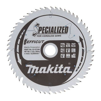Makita DSP 600 ZJ cordless plunge-cut saw 36 V (2x 18 V) brushless + EFFICUT circular saw blade + Makpac - without battery, without charger