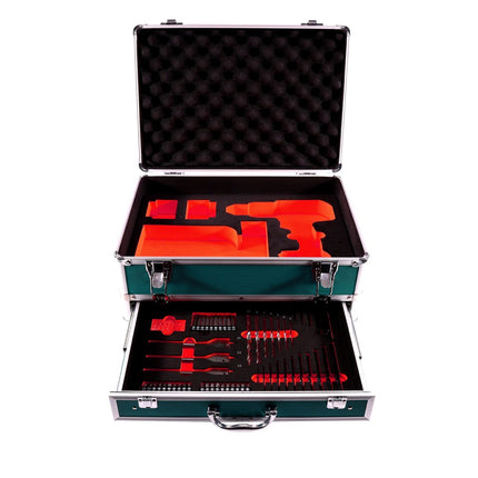 Makita DHP 485 ST1TX Akku Schlagbohrschrauber 18 V 50 Nm Brushless + 1x Akku 5,0 Ah + Ladegerät + 70 tlg. Bit Bohrer Set + TX Alu Koffer