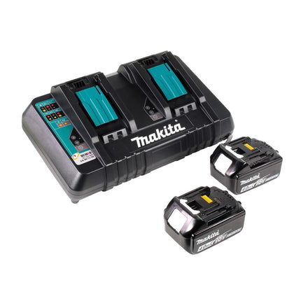 Motosierra a batería Makita DUC 256 PM 36 V (2x 18 V) sin escobillas 25 cm + 2x baterías 4,0 Ah + cargador doble