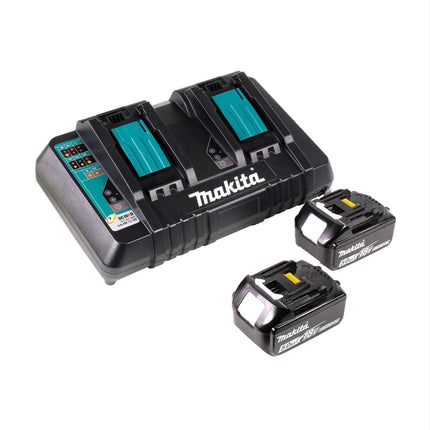 Motosierra a batería Makita DUC 256 PT 36 V (2x 18 V) sin escobillas 25 cm + 2x baterías 5,0 Ah + cargador doble