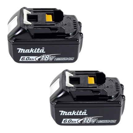Motosierra a batería Makita DUC 256 G 36 V (2x 18 V) sin escobillas 25 cm + 2x batería 6,0 Ah - sin cargador