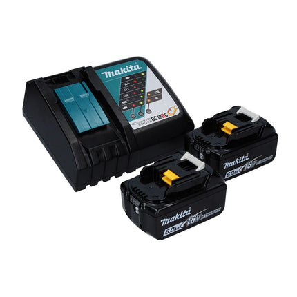 Motosierra a batería Makita DUC 256 RG 36 V (2x 18 V) sin escobillas 25 cm + 2x batería 6,0 Ah + cargador