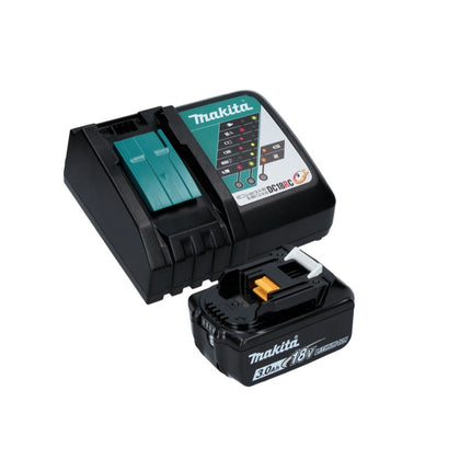 Smerigliatrice angolare a batteria Makita DGA 506 RF1J 18 V 125 mm senza spazzole + 1x batteria ricaricabile 3,0 Ah + caricabatterie + Makpac