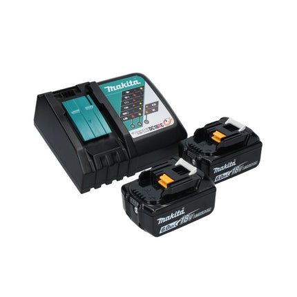 Makita DGA 506 RGJ akumulatorowa szlifierka kątowa 18 V 125 mm bezszczotkowa + 2x akumulator 6,0 Ah + ładowarka + Makpac