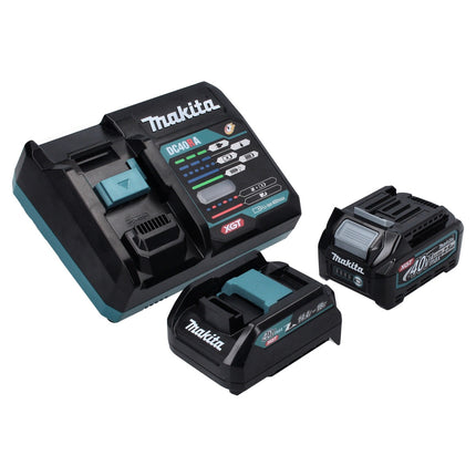 Makita Kit de démarrage batterie 40 V maxi + 1x Batterie (191B36-3) + Chargeur (191E07-8) + Adaptateur 18V (191C10-7)