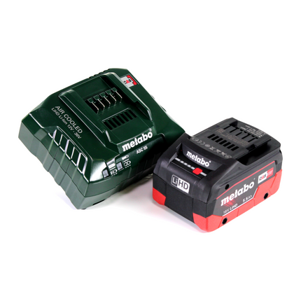 Metabo KHA 18 LTX Akku Kombihammer 18 V 2,2 J SDS Plus + 1x Akku 5,5 Ah + Ladegerät + 7 tlg. P4P SDS plus Steinbohrer Set + metaBOX