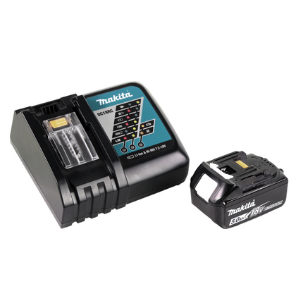Soplador de batería Makita DUB 184 RT1 18 V sin escobillas + 1x batería 5,0 Ah + cargador