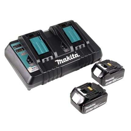 Makita DLM 432 PM2 cordless lawn mower 36 V ( 2x 18 V ) 43 cm brushless + 2x battery 4.0 Ah + double charger