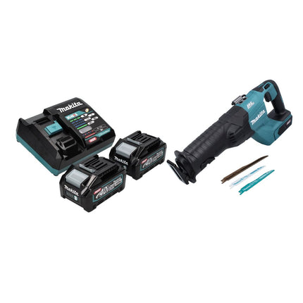 Sierra de sable sin cable Makita JR 001 GM2 Sierra de sable sin escobillas de 40 V máx. XGT + 2x batería 4,0 Ah + cargador - sin maletín