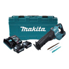 Sierra de sable sin cable Makita JR 001 GD201 Sierra de sable sin escobillas de 40 V máx. XGT + 2x batería recargable 2,5 Ah + cargador + maletín