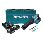 Sierra de sable sin cable Makita JR 001 GM201 Sierra de sable sin escobillas de 40 V máx. XGT + 2x batería recargable 4,0 Ah + cargador + maletín