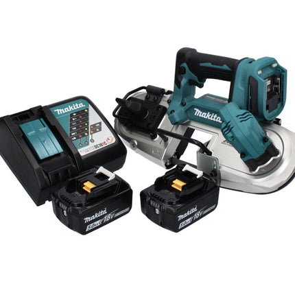 Makita DPB 183 RT Akku Bandsäge 18 V 66 mm Brushless + 2x Akku 5,0 Ah + Ladegerät