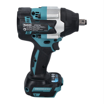 Makita DTW 700 RM cordless impact wrench 18 V 700 Nm 1/2" XPT Brushless + 2x rechargeable battery 4.0 Ah + charger