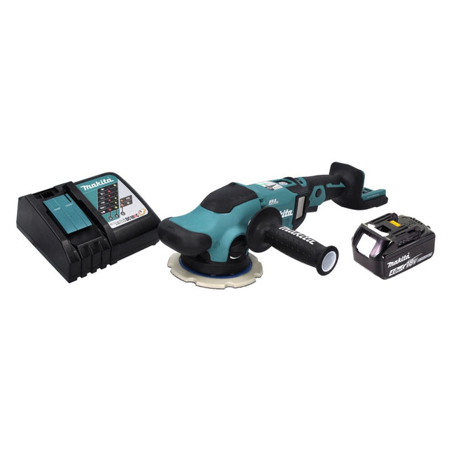 Makita DPO 600 RM1 Levigatrice eccentrica a batteria 18 V 150 mm XPT Brushless + 1x batteria 4,0 Ah + caricabatteria