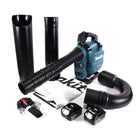 Makita DUB 363 G2V Cordless blower / leaf vacuum 36 V ( 2x 18 V ) Brushless + suction set + 2x battery 6.0 Ah - without charger