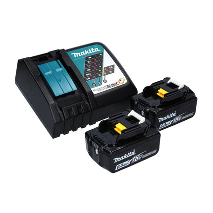 Soplador / aspirador de hojas a batería Makita DUB 363 RG2V 36 V (2x 18 V) sin escobillas + set de aspiración + 2x batería 6,0 Ah + cargador
