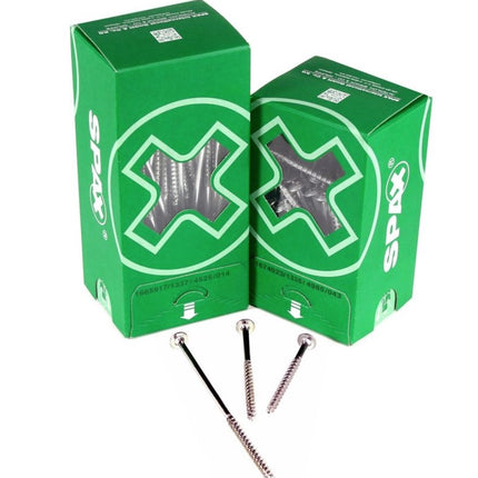 SPAX Set d'embouts T-STAR plus T30 - 6,4 x 25 mm, 5 pcs. + Vis à tête plate HI.FORCE 6,0 x 80 mm 200 pcs. (5000009182309) (0251010600805)