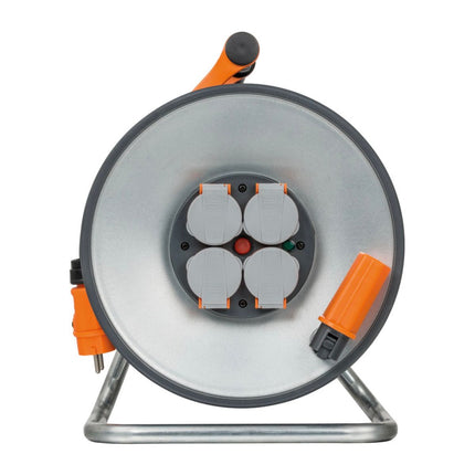 Brennenstuhl professionalLINE - 4x Enrouleurs de câble SteelCore 33 m IP 44 (4x 9191330200) H07BQ-F 3G1.5